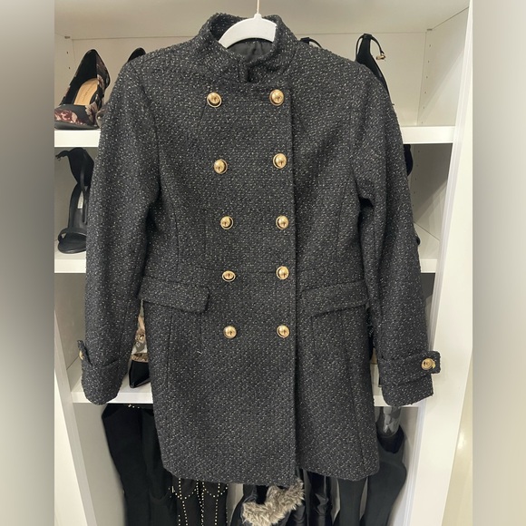 NWT Ann Taylor Double Breasted Tweed Military Coat
Size XS Petite - Picture 6 of 15